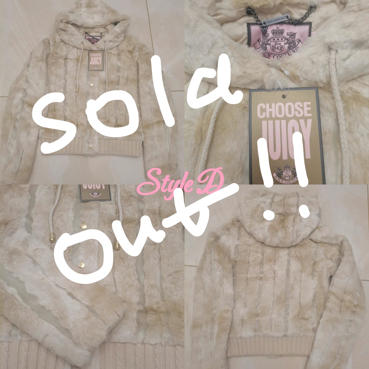 Vintage Juicy Couture Fur Jackets Wholesale Bundle