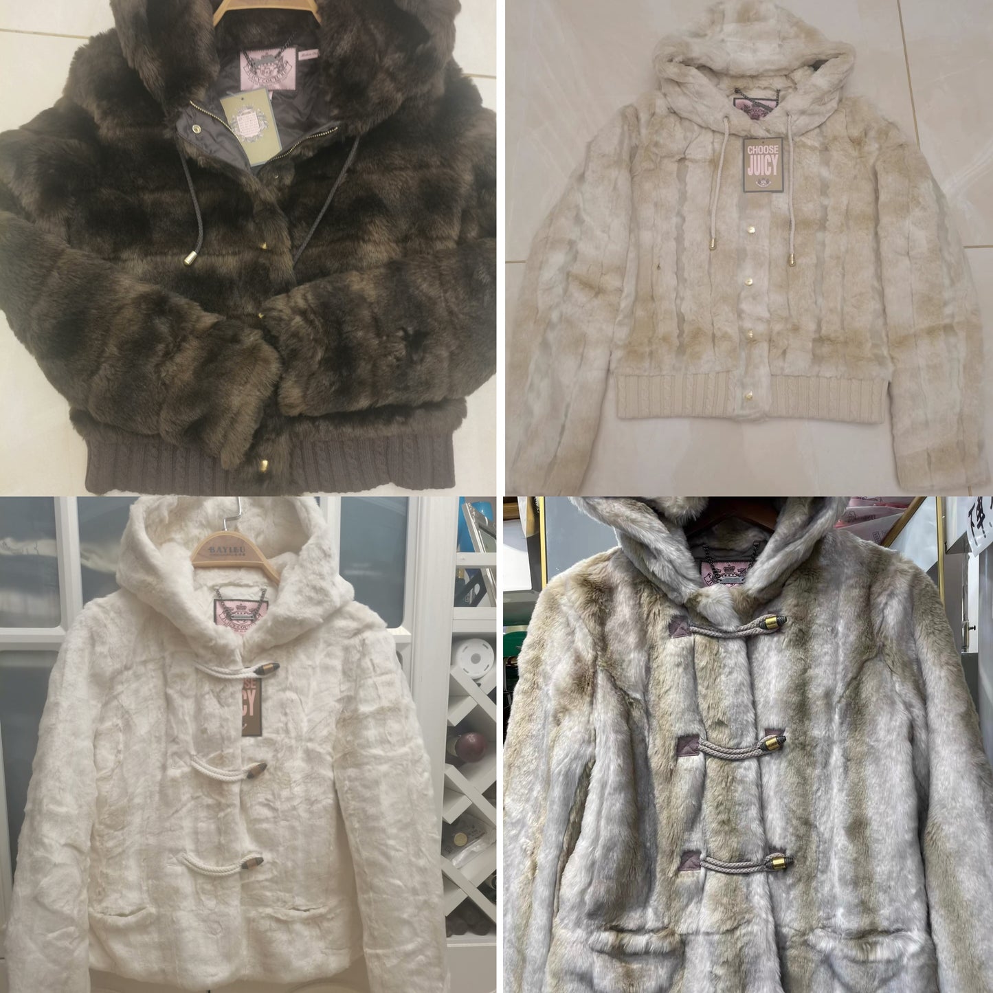 Vintage Juicy Couture Fur Jackets Wholesale Bundle