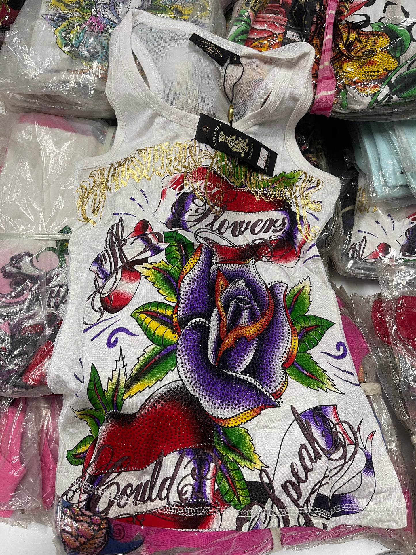 Vintage Ed Hardy & Christian Audigier Women's/Men's Tops Wholesale Bundles