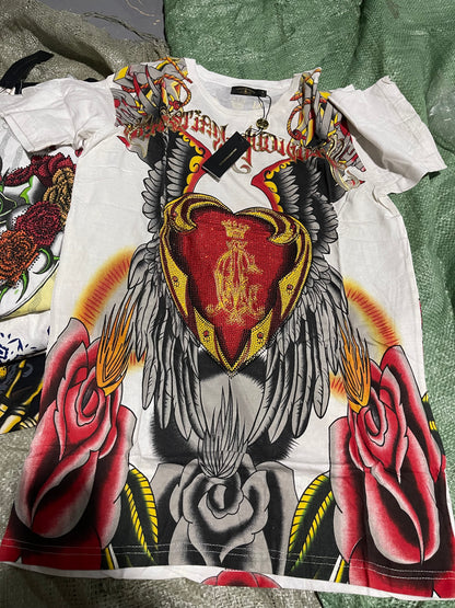 Vintage Ed Hardy & Christian Audigier Women's/Men's Tops Wholesale Bundles