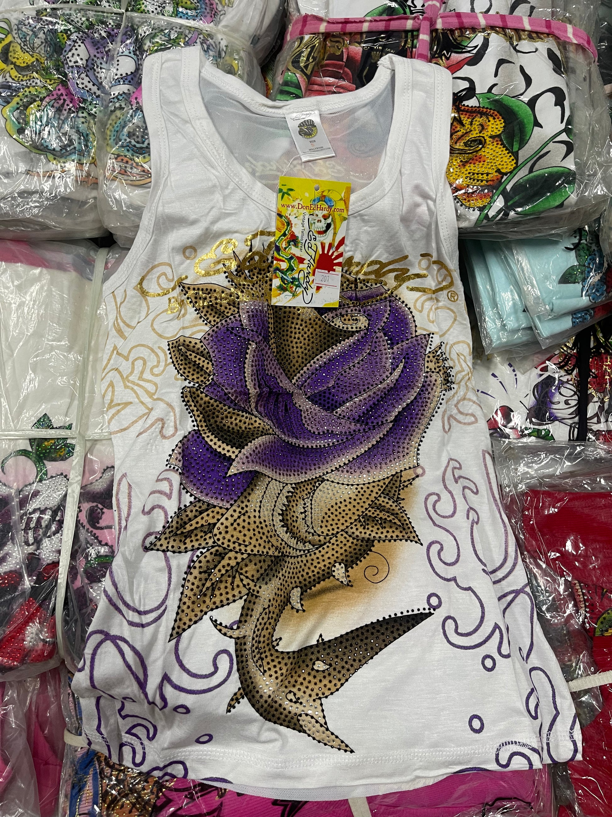 Vintage Ed Hardy & Christian Audigier Women's Tops Wholesale Bundles