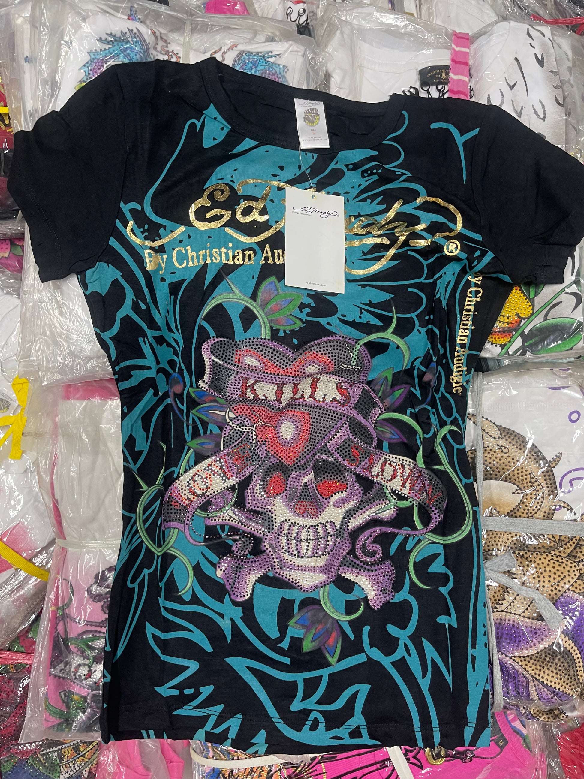 Vintage Ed Hardy & Christian Audigier Women's Tops Wholesale Bundles