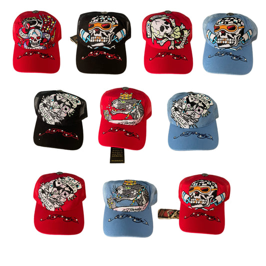 *SALE 30% OFF when u check out*Vintage Ed Hardy Colored Rhinestones Hats Wholesale Bundle - 5 & 10 Pieces