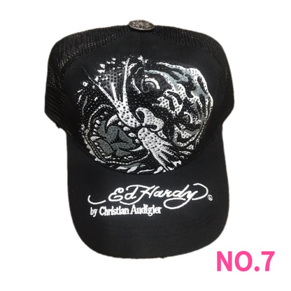 Vintage Ed Hardy Embroidery Hats Wholesale Bundle - 10 Pieces