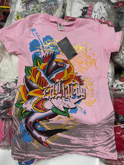 Vintage Ed Hardy & Christian Audigier Women's/Men's Tops Wholesale Bundles