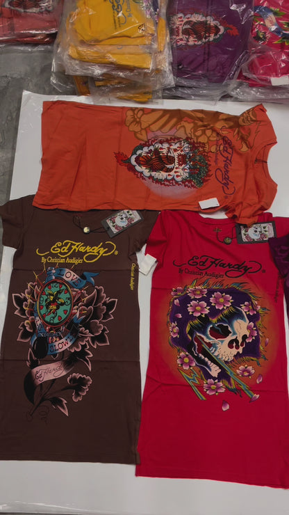 Vintage Ed Hardy Women's Tops Wholesale Bundles